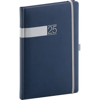 Diář Notique Týdenní Diář Twill 2026, Modro-Zlatý, 15 x 21 cm