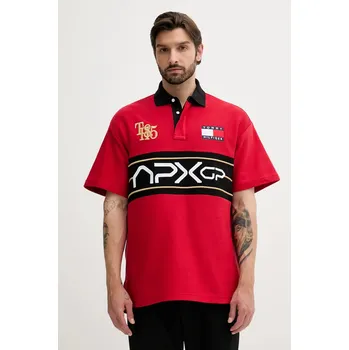 Pánské tričko Bavlněné polo tričko Tommy Hilfiger x F1 THE MOVIE MW0MW41393 červená 33X, vel. M