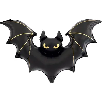 Karnevalový doplněk Foliový balónek - Netopýr - 150 cm