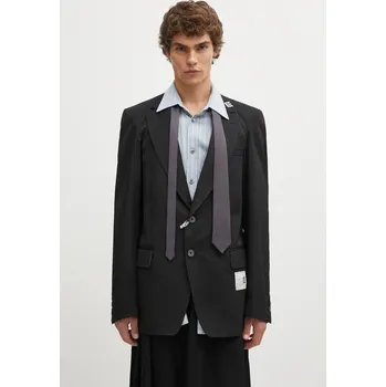 Dámské sako Sako s přídavkem vlny Maison MIHARA YASUHIRO LAYERED, M, černá, 99X