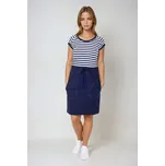 2P SERVIS Šaty dámské Otava Modrá/Bílá M