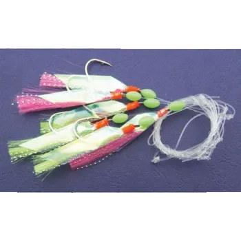 Mořský návazec Mistrall Makrelový systém 0,60mm 3/0 Růžovo-zelená