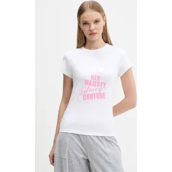 Dámské tričko Tričko Juicy Couture dámské, bílá barva, JCNCT225464 00X, vel. S