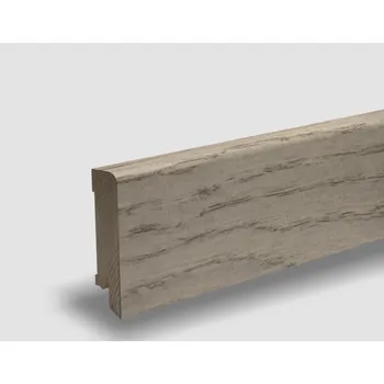 soklová lišta Soklová lišta dýhovaná Alpino Oak, kartáč, tmavé póry matný lak, 16x60, smrkové jádro Pedross