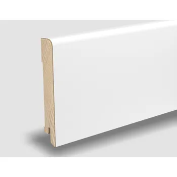 soklová lišta Soklová lišta dýhovaná 15x95 Bílá RAL 9010, matný lak, jádro smrk Pedross