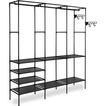 Šatní skříň Otevřená šatní skříň Syntia 160 cm černá