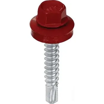 Šroub KLIMAS Šroub samovrtný WF 5,5 x 25 mm pro kotvení plechu do oceli 5 mm RAL 3011 250 ks | cena za ks