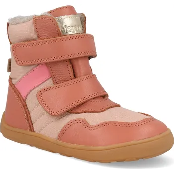 Dívčí zimní obuv Barefoot dětské zimní boty Bisgaard - Timo tex pink růžové Velikost: 34