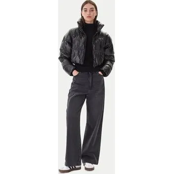 adidas Zimní bunda Essentials Glossy 2-In-1 JX2988 Černá Loose Fit M