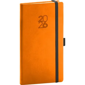 Diář Notique Kapesní Diář Aprint Top 2026, Oranžový, 9 x 15,5 cm
