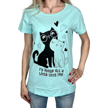 Namso Dámské tričko s krátkým rukávem CATY Barva: Tyrkysová, Velikost: XL