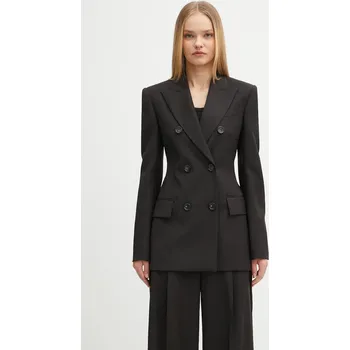 Vlněné sako Sportmax ADAMO hnědá barva, 2522046011600, 40, 89X