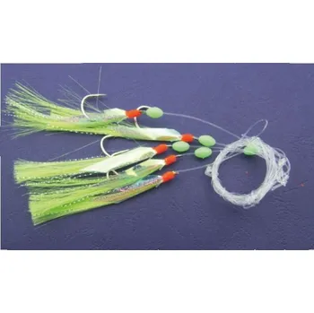 Mořský návazec Mistrall Makrelový systém pro lov makrel 0,60mm 3/0 zelená