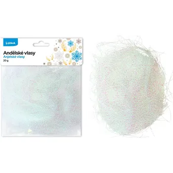 Děkorační andělské vlasy Luma, 20g, bílé