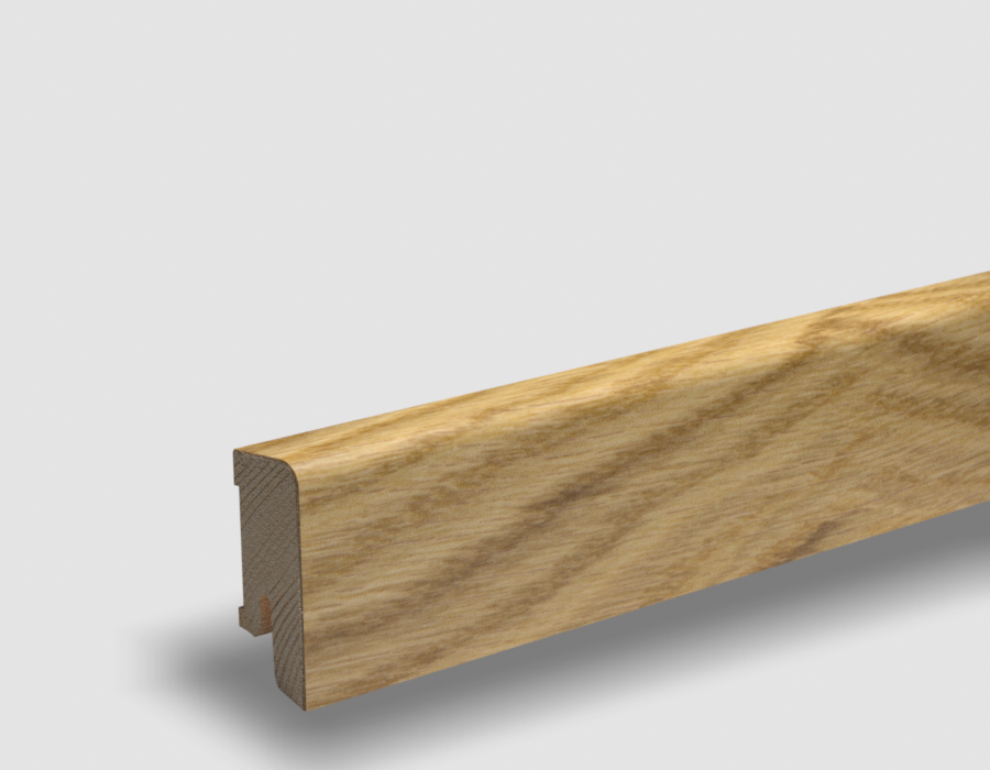 Soklová lišta dýhovaná DUB Naturale Oak, matný lak, jádro smrk Pedross, Cubica