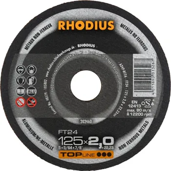Řezný kotouč Rhodius Abrasives GmbH Řezací kotouč FT24 125x2,0x22,23 (na hliník)