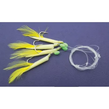 Rybářský háček Mořský návazec Mistrall Systém pro lov tresek 0,60mm 3/0 Žlutá