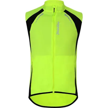 Cyklistické oblečení HOLOKOLO Cyklistická vesta - BREATH - černá/žlutá 4XL