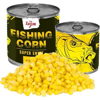 Návnadová surovina Carp Zoom Fishing Corn extra sladká - 425 ml/340 g