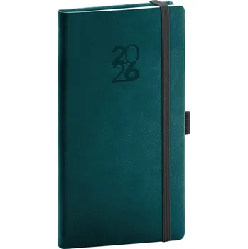 Diář Notique Kapesní Diář Aprint Top 2026, Petrolejový, 9 x 15,5 cm