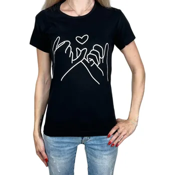 Dámské tričko AKKAYA Dámské tričko s krátkým rukávem MONIKA Barva: Černá, Velikost: M