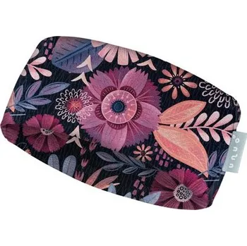 Pokrývka hlavy Unuo, Dětská čelenka fleecová Elise, Kouzelné květiny - M (49-52 cm)