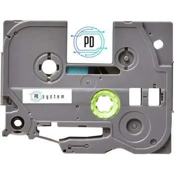 Samolepící etiketa Páska BROTHER TZe-431 12mm černý tisk/červený podklad, laminovaná – kompatibilní