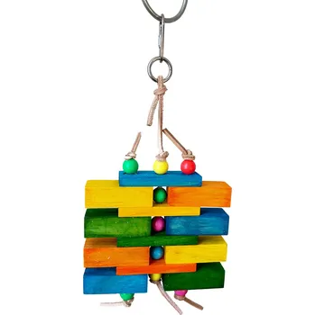 Hračka pro ptáka Zábavná barevná hračka pro papoušky 20x13x2,5cm