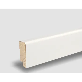 soklová lišta Soklová lišta dýhovaná 18x50 Bílá RAL 9003, matný lak, jádro smrk Pedross