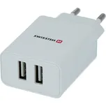 SWISSTEN SÍŤOVÝ ADAPTÉR SMART IC 2x USB 2,1A POWER + DATOVÝ KABEL USB / LIGHTNING MFi 1,2 M BÍLÝ