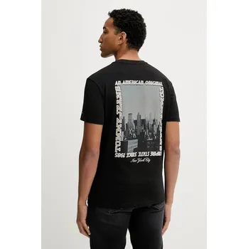 Pánské tričko Bavlněné tričko Tommy Jeans pánské, černá barva, DM0DM22128 99X, vel. XXL