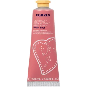 Péče o ruce Korres Peony Rose hydratační krém na ruce s mandlovým olejem 50 ml