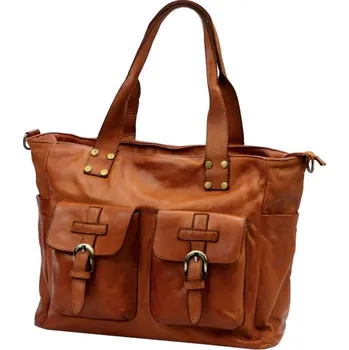 Kožená kabelka VS 024-02 - hnědá