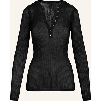 Dámské tričko Skims Dámské Pohodlné Domácí Tričko Sheer Knit, onyx, 36