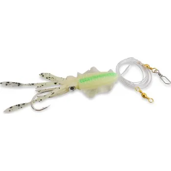 Rybářský háček Mořský Návazec Aquantic Octopus Leader Rig Chartreuse Luminous