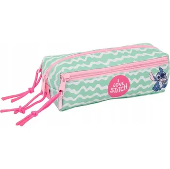 Penál Trojitý penál Lilo & Stitch Ice cream Růžový 22 x 8,5 x 6 cm