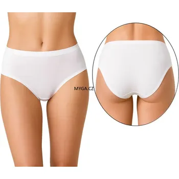 Korzet JADEA - Kalhotky bavlněné MIDI s vysokým pasem - XL/bílá