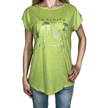 Dámské tričko Emola Dámské tričko s krátkým rukávem INFINITY Barva: Limetková, Velikost: XL