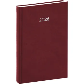Diář Notique Denní Diář Balakon 2026, Bordó, 15 x 21 cm