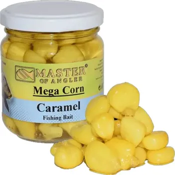 Návnadová surovina Master of Angler Kukuřice Mega Corn - 212 ml/Karamel