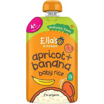 Potravina Ella's Kitchen BIO Dětská rýže, banán a meruňka