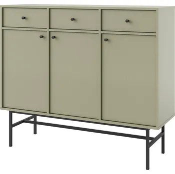 Komoda TOKYO 3 e | komoda 827 | 124,5 cm | eukalyptová/černá