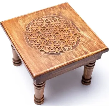 Dřevěný stolek s Květem života