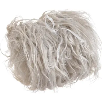 Pro Háčkování s.r.o. Dekorační chlupatý pruh 10 x 50 cm šedobéžová