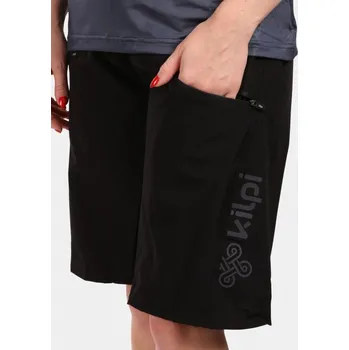 Cyklistické oblečení Kilpi Trackee-W černá TL0418KIBLK dámské cyklistické kraťasy 2v1 s gelovou vložkou - 46