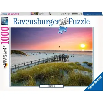 Puzzle Ravensburger Západ slunce v Amrum Německo 1000 dílků