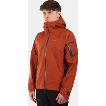 Pánská bunda Kilpi Mamba-M hnědá YM0101KI pánská lehká nepromokavá outdoorová hardshell bunda 20000 - 4XL
