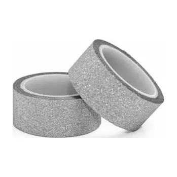 Lepicí páska Designová lepicí páska 15 mm x 3m, stříbrná, 2 ks