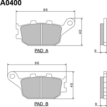 Brzdová destička NISSIN brzdové destičky KH174 PREMIUM SEMI-METALLIC (ECE R90) (MADE IN JAPAN) (2P-244NS)…