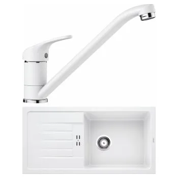 Granitový dřez Blanco Set 11 A 25 Favum XL 6 S Bílá + Daras Bílá